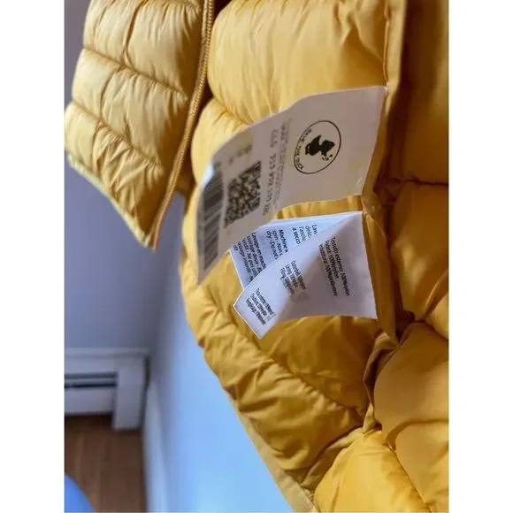 Save the Duck Mustard , XL. Lightweight Hooded Puffer. Cruelty Free. Packable - Picture 14 of 16